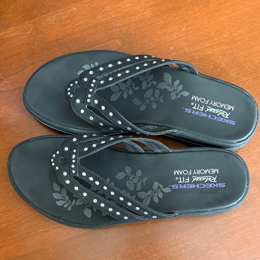 Skechers Black Studded Women's Sandals 8